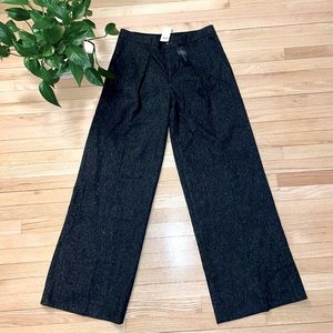 Banana Republic Women’s Pants Wide Leg Heather Gray Size 6 Wool Blend NWT